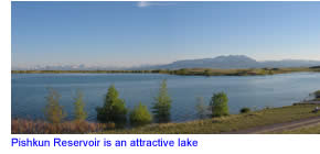 Pishkun Reservoir in central Montana