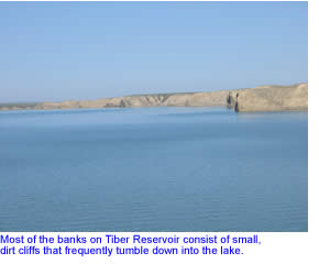 Tiber Reservoir in Central Montana