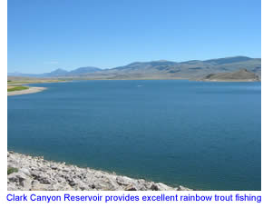 Clark Canyon Reservoir in Southwest Montana