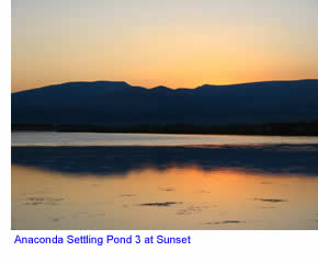 Anaconda Settling Ponds- Pond 3 at Sunset