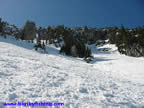 The View looking "up" while skiing in the North Bowl