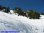 A final picture looking up towards the ridge from near the Bridger Chair Lift