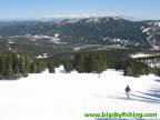 Skiing near the top of Pierre's Knob in the South Bowl