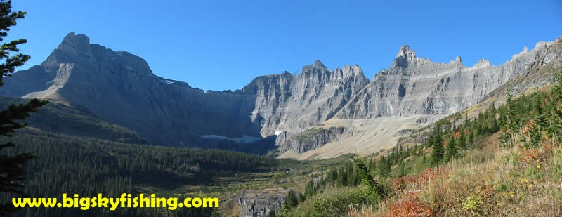 Panoramic View of Iceberg Lake Cirque and Surrounding Mountains