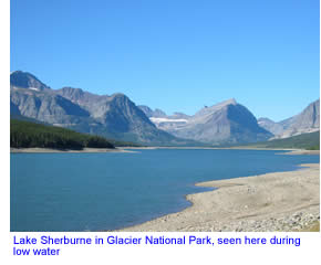 Lake Sherburne in Glacier National Park