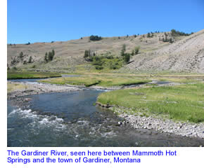 The Gardiner River in Yellowstone National Park