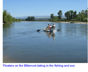 Floating on the Bitterroot River