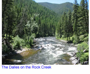 The Dalles area on Rock Creek