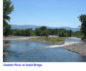 Lower Gallatin River at Axtell Bridge