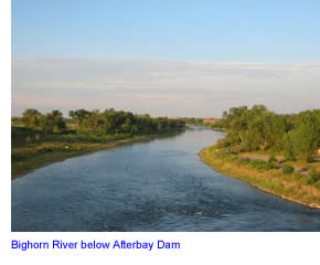 Bighorn River below Afterbay Dam in Montana