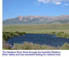 The Madison River in the Madison River Valley