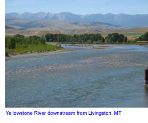 Yellostone River downstream from Livingston, MT
