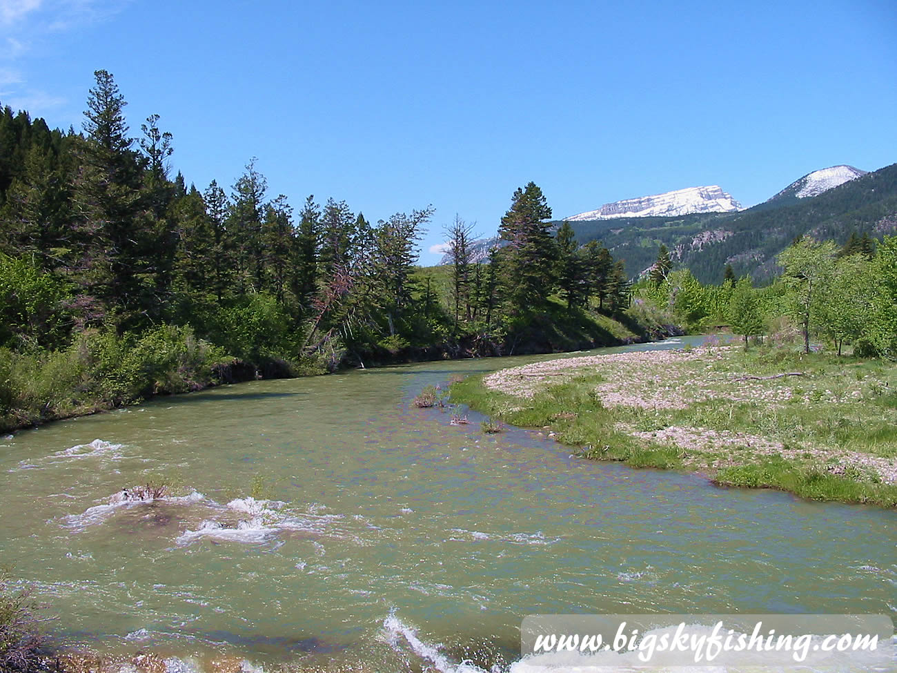 Dearborn River Near Rocky Mountain Front in Montana