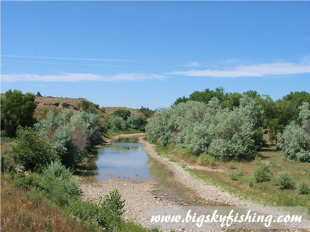 Low Water on the Musselshell River in Montana