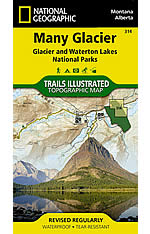 Many Glacier Trail Map by Trails Illustrated