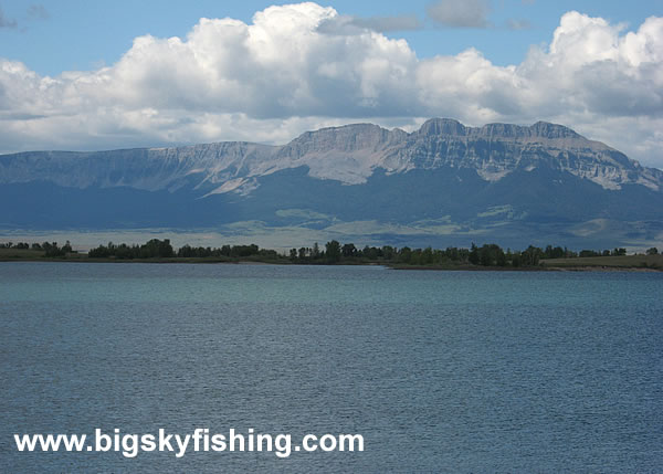 Pishkun Reservoir & The Rocky Mountains in Montana