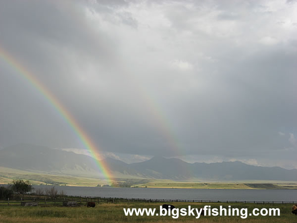 Rainbow Over Ennis Lake in Montana