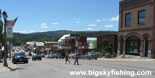 The Busy Downtown Area of Eureka, Montana