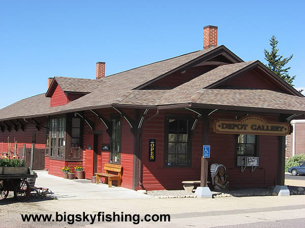 The Old Railroad Depot in Red Lodge, Montana