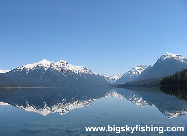 Mountain Reflections in the Calm Waters of Lake McDonald