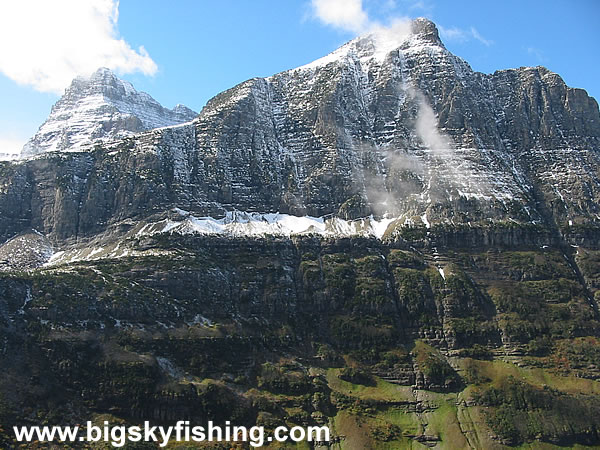 Snow Covered Peaks in Glacier National Park