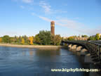 The Missouri River and the Train Tower