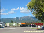 Great Northern Railway Engine and Big Mountain