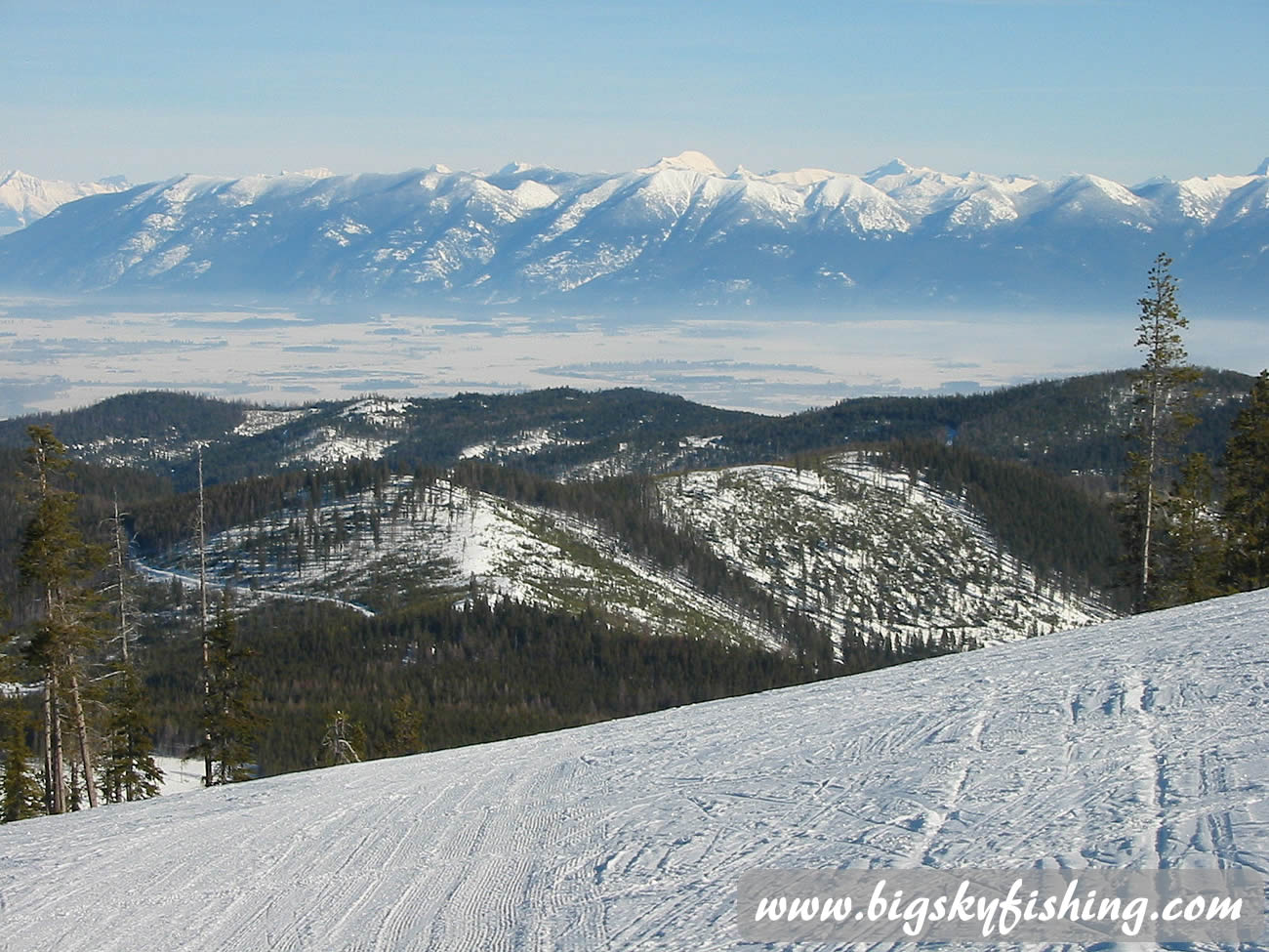 Flathead Valley Seen From Blacktail Mountain Ski Area