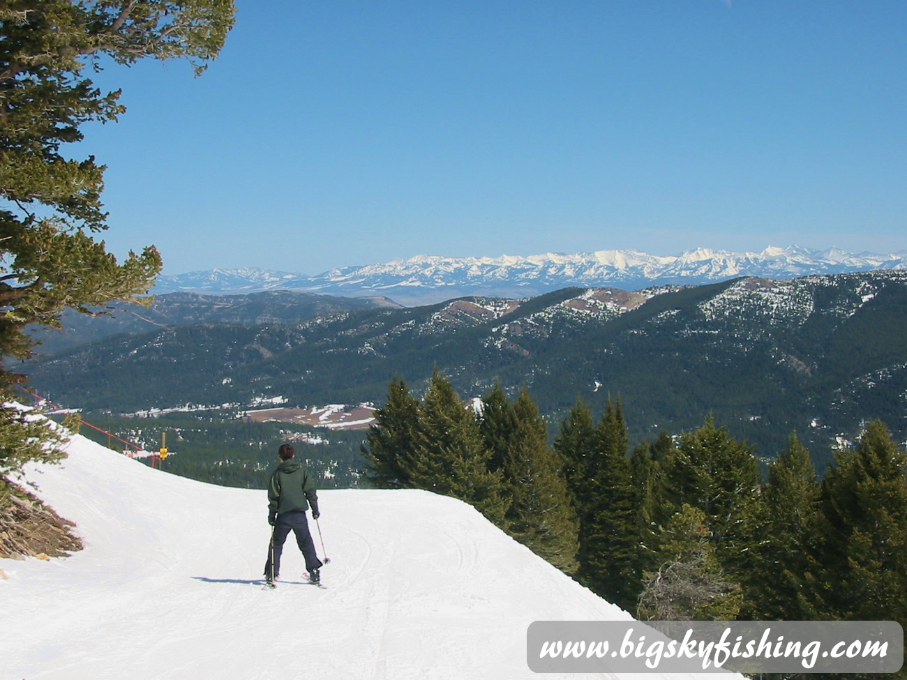 Skiing at Cat Trail at Bridger Bowl