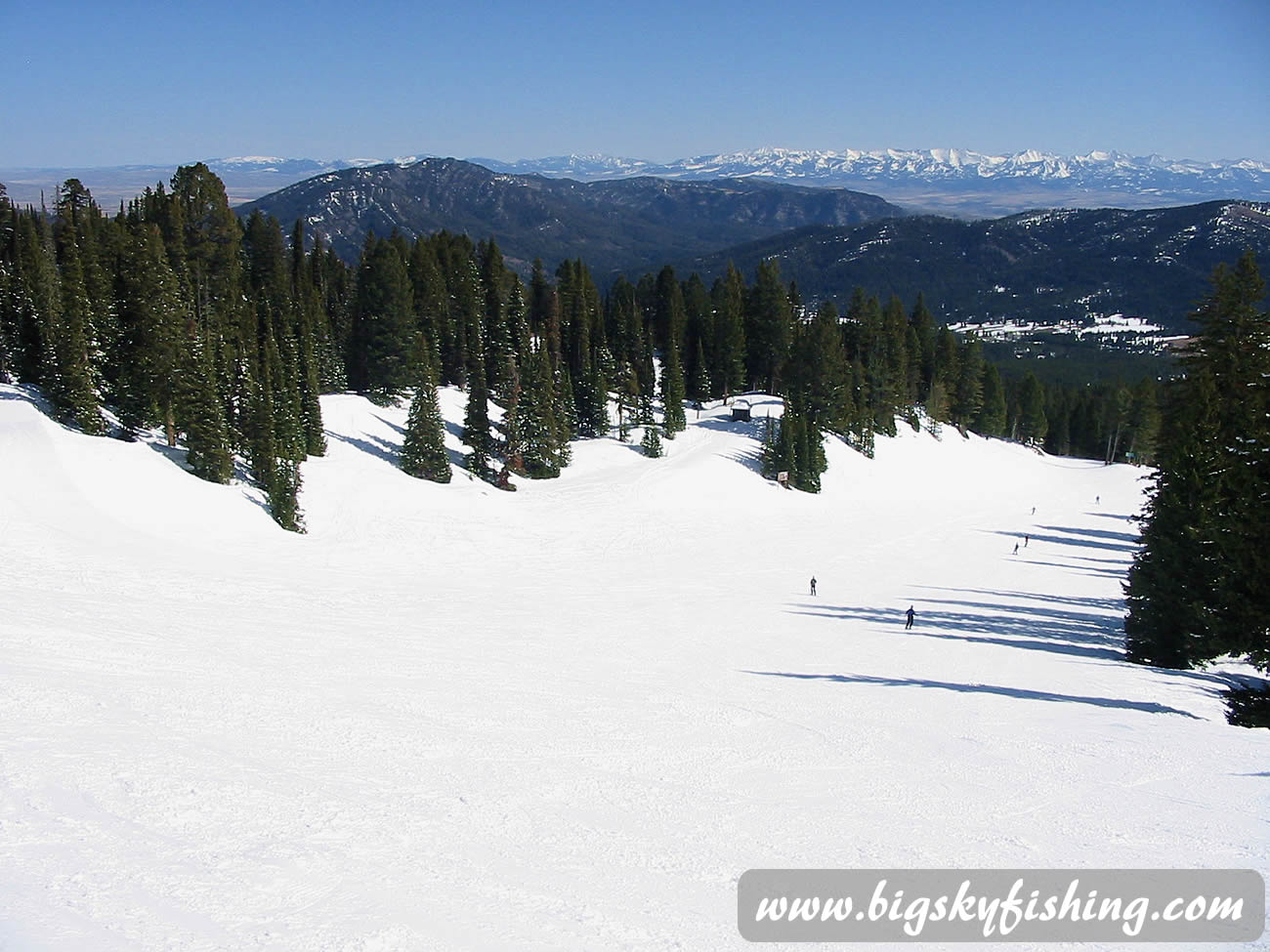 Groomed Intermediate Trail at Bridger Bowll