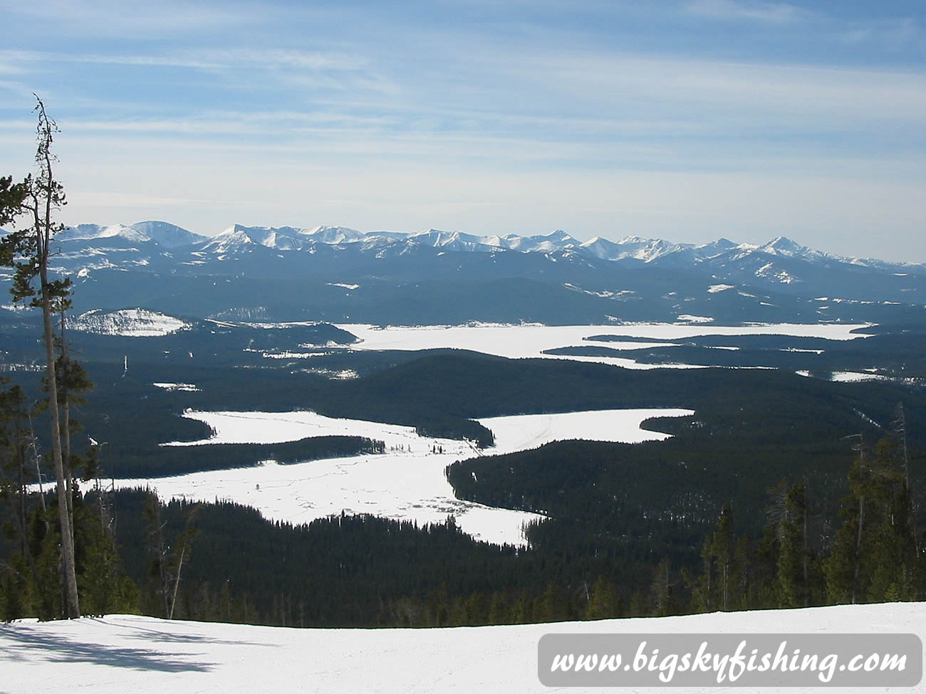 Georgetown Lake Seen From the Summit of Rumsey Mountain at Discovery Ski Area