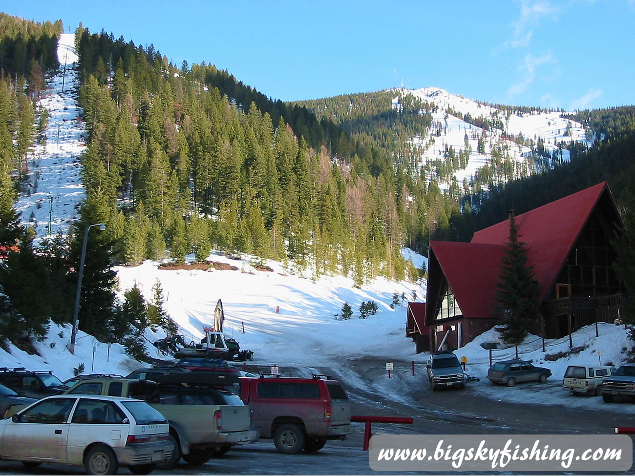 View of Montana Snowbowl from Base Area