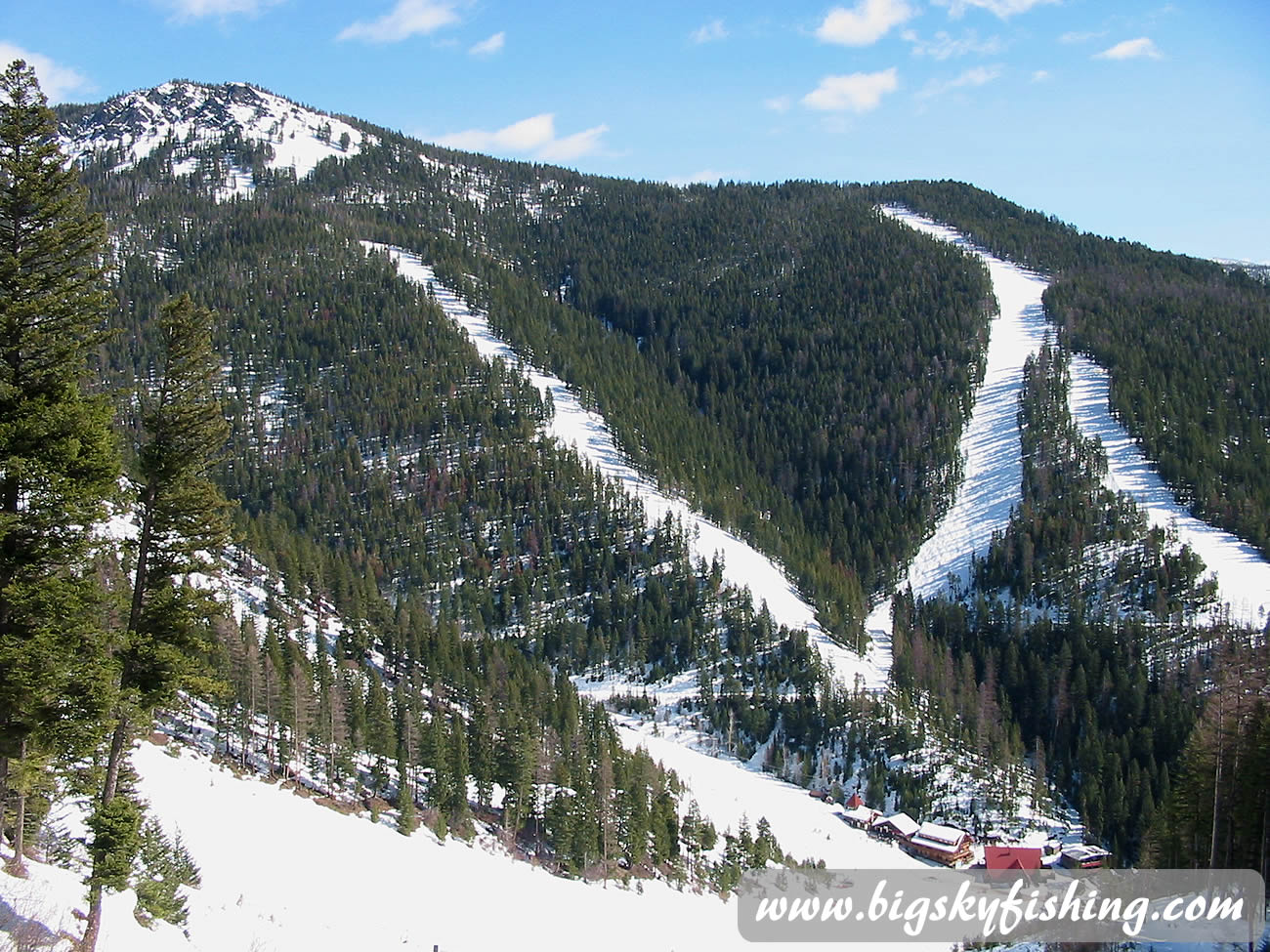 Looking Down on the Base Area at Montana Snowbowl