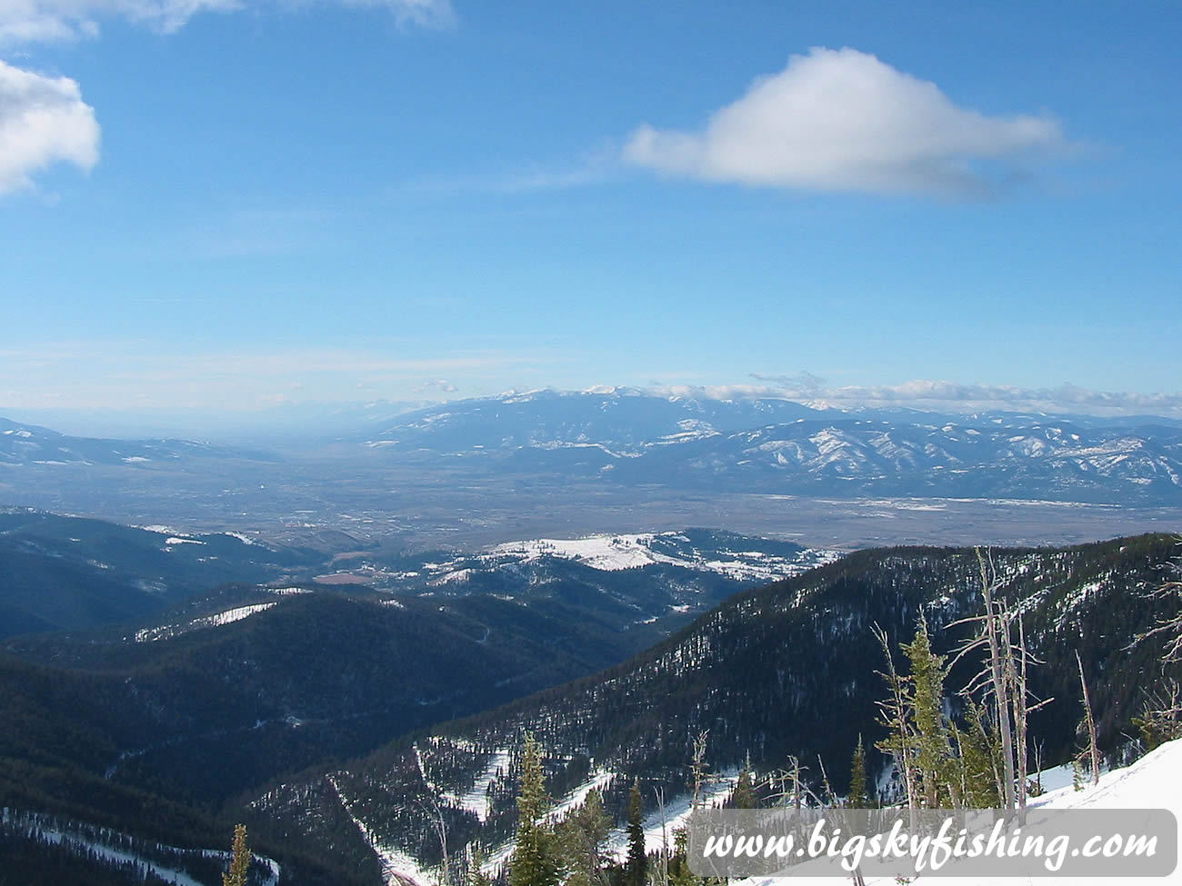 View from Near the Summit at Montana Snowbowl