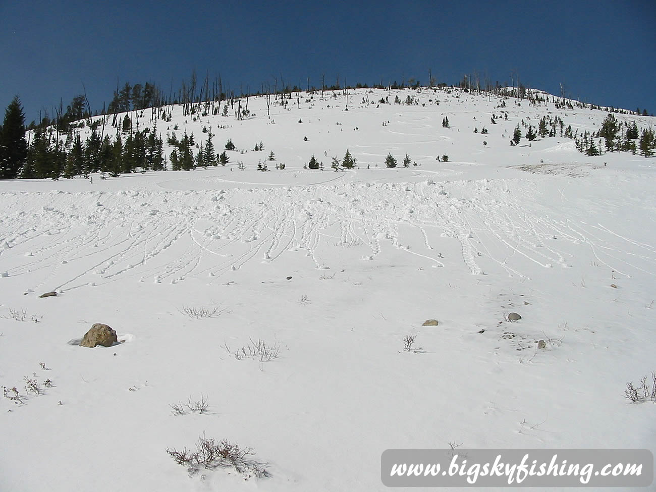 Wind Blown Snow at Teton Pass Ski Area