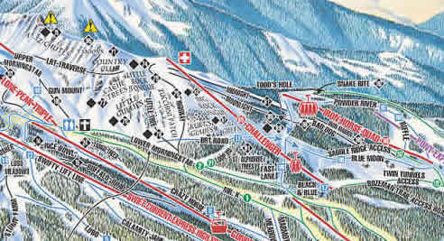 Big Sky Resort Ski Map Challenger - Big Sky Challenger 