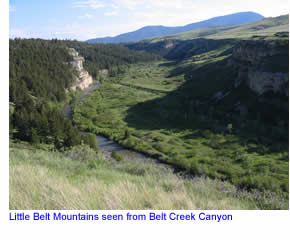 Little Belt Mountains seen in the distance