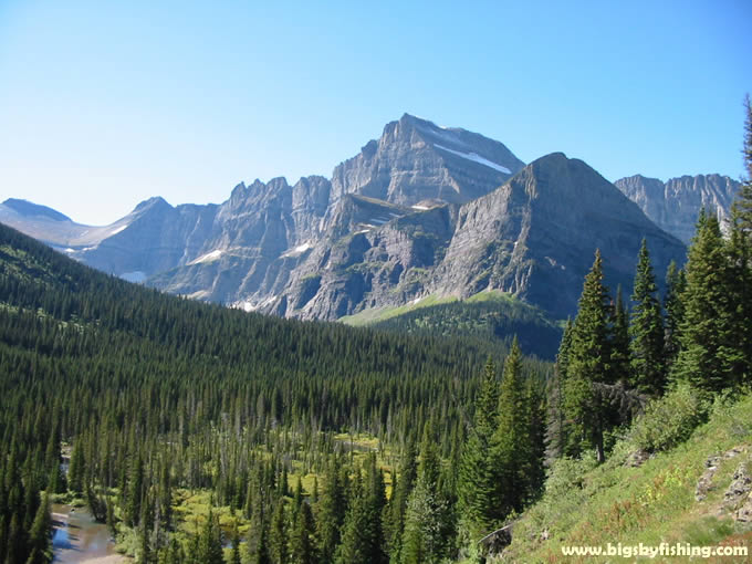 Mt. Gould seen from the Grinnell Glacier Trail in Glacier National Park