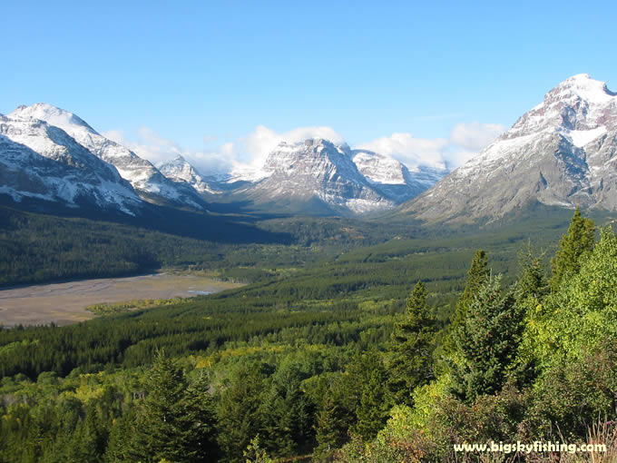 The Mountains surrounding the Two Medicine Valley in Glacier National Park
