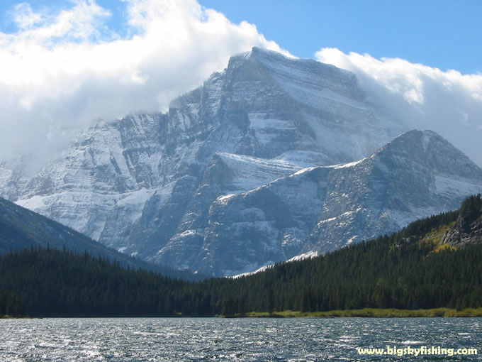 Storm clouds rolling over Mt. Gould in Glacier National Park