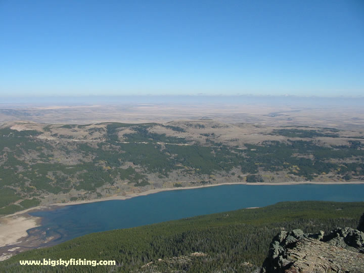 Lower Two Medicine Lake seen from Scenic Point in Glacier Park