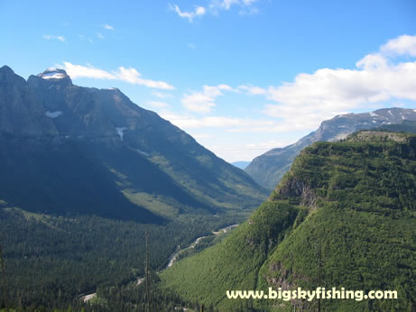 Upper McDonald Creek Valley in Glacier National Park