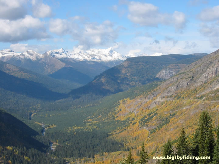 Upper McDonald Creek Valley in the Fall in Glacier National Park