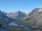 Looking down on Two Medicine Lake from the Scenic Point Trail in Glacier National Park (70,428 bytes)