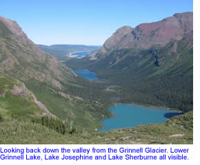 Looking back from the summit of the Grinnell Glacier Trail