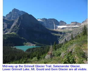 Mid-way up the Grinnell Glacier Trail