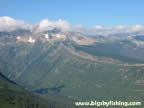 Heavens Peak is obscured by clouds