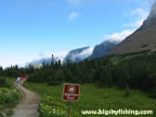 The beginning of the Highline Trail