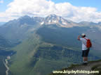 My friend Roger, about to fall off the trail