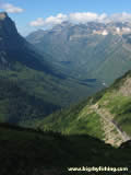 Lower McDonald Creek Valley and the Sun Road, seen from about mid-way down the trail